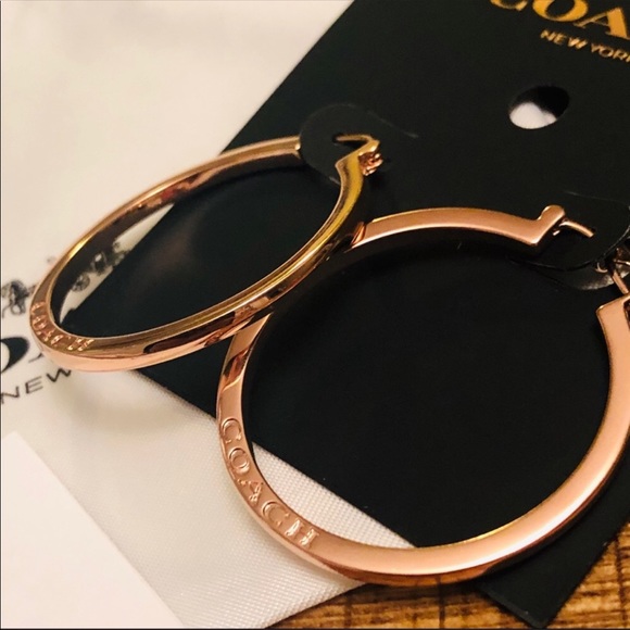 Coach Jewelry - 🕴 coach rose gold hoop earring